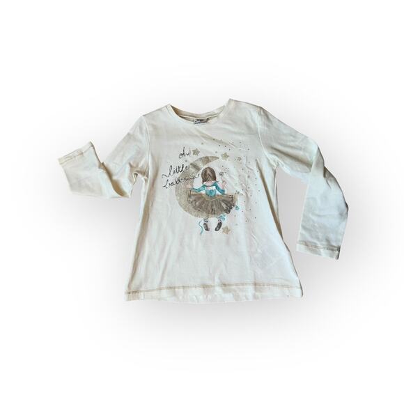 Mayoral Little Ballerina Tulle Detail Long Sleeve Tee - Picture 1 of 5